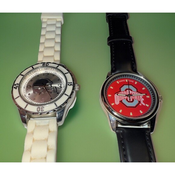 WATCHES Bundle Of Two (2) Ohio State & Football Helmet Gametime Brand GUC - Picture 2 of 8